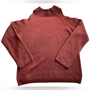 NAKEDCASHMERE Cold Shoulder Rust Brown Cashmere Sweater - Size Small